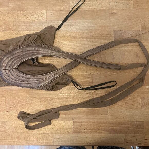 Sky Brand Vintage Faux Leather Mini Halter Dress (S) - Picture 9 of 11